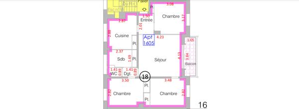 Appartement Angers 4 pièces 66 m2 centre ville