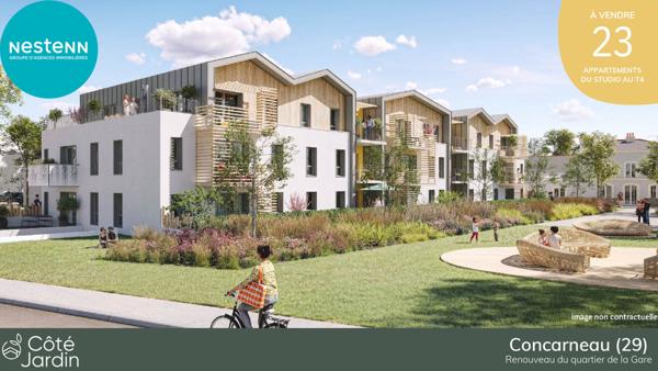 Appartement Concarneau T3 de 59,77 m² dans un programme neuf immobilier proche centre ville .