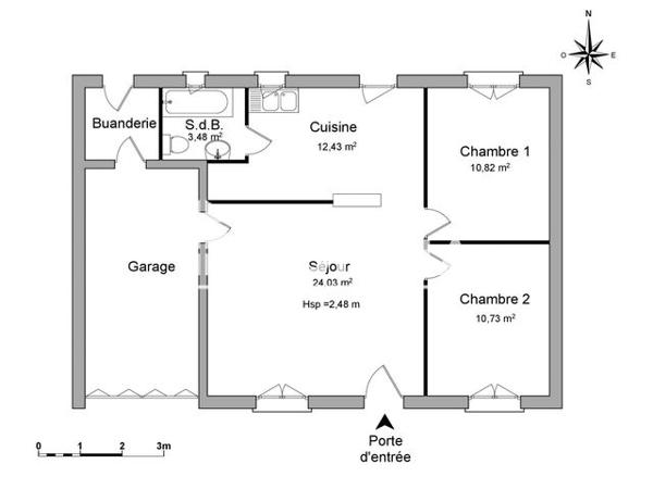 Location Maison 3 pièces 61.5 m² - 38 RUE DES MAUGES Saint Laurent De La Plaine 49290