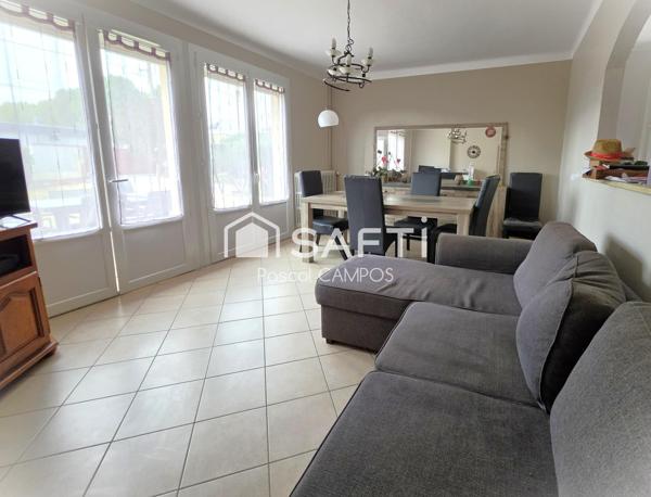 Maison t4 de 91 m² avec double garage sur un terrain de 1050m²