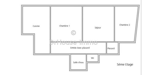 Appartement à vendre 3 pièces de 60 m²