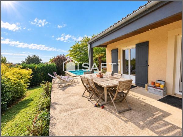 Mâcon Nord à Saint-Martin-Belle-Roche – Maison de plain-pied avec piscine et jardin sans vis-à-vis