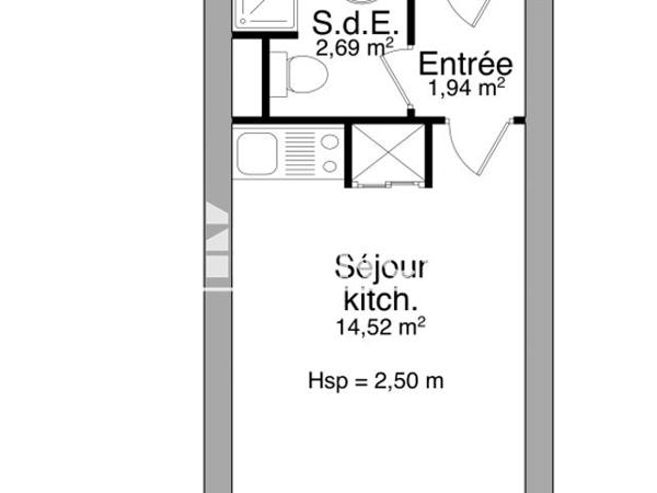 Location Studio 19.15 m² - 38 BOULEVARD DES BELGES La Roche Sur Yon 85000