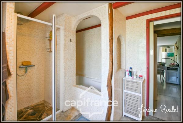 Maison en pierre à vendre 6 pièces 4 chambres terrain 4 700 m² en partie constructible avec dépendances Champigny-En-Rochereau (86)