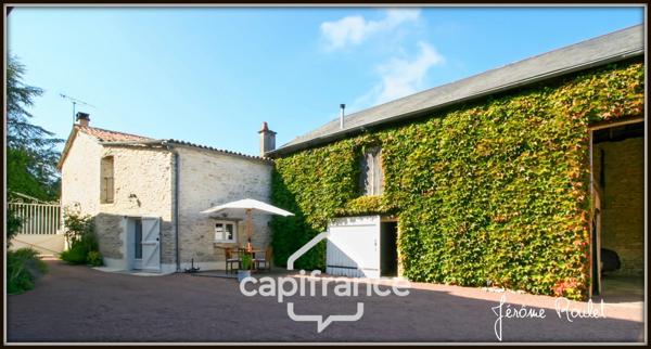 Maison en pierre à vendre 6 pièces 4 chambres terrain 4 700 m² en partie constructible avec dépendances Champigny-En-Rochereau (86)