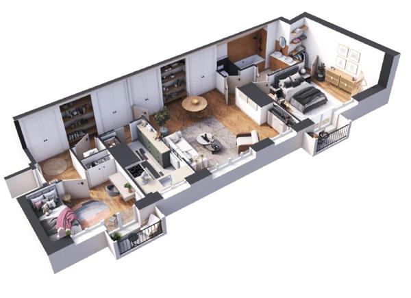 Appartement T3 à vendre  3 pièces - 71,24 m2 PARIS - 75007