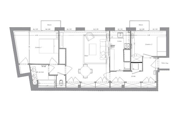 Appartement T3 à vendre  3 pièces - 71,24 m2 PARIS - 75007