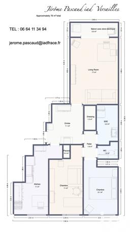 Appartement à vendre 3 pièces 67 m² Versailles