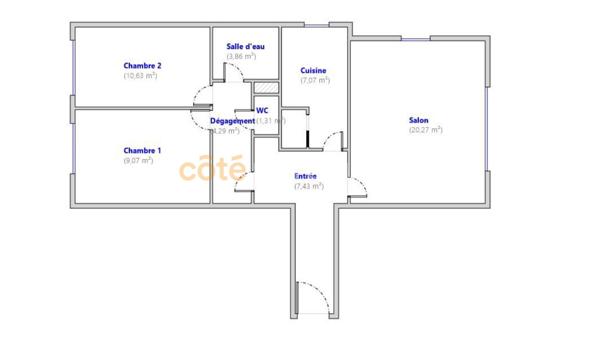 Vente Appartement63,93 m² - 3 Pièces - BOBIGNY (93000)