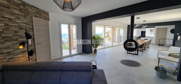 Saint-Raphaël : Villa contemporaine d'exception avec vue mer panoramique et piscine à débordement »