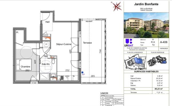 Appartement à vendre 2 pièces 45 m² Toulon