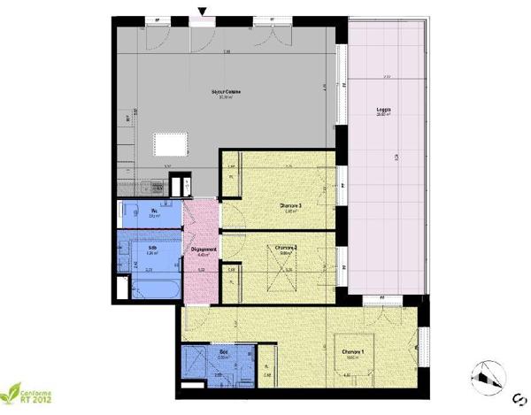 Appartement à vendre 3 pièces 72 m² Châteauneuf-Grasse