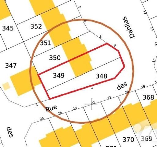Terrain constructible d'une superficie de 500 m²