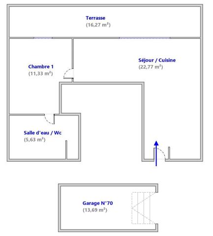 Appartement à vendre 2 pièces 39,73 m² Marseille 8
