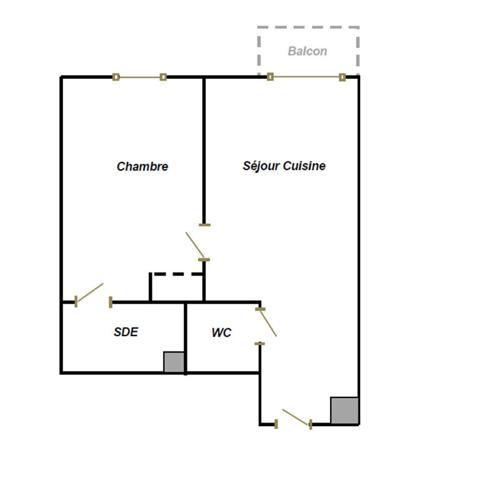 Appartement Deauville 2 pièce(s) 37 m2