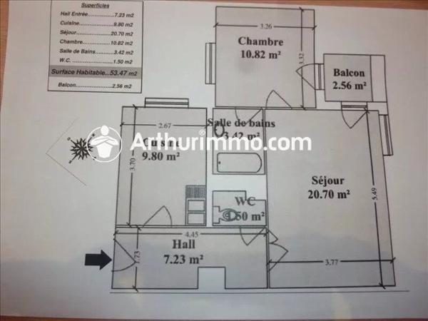 Vente Appartement 2 pièces 53 m2 à Saint-Pierre-du-Perray