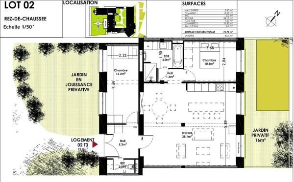 Vente Appartement 3 pièces 77 m2 à Lille