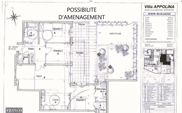 Appartement à vendre    5 pièces • 95,70 m2 Antony