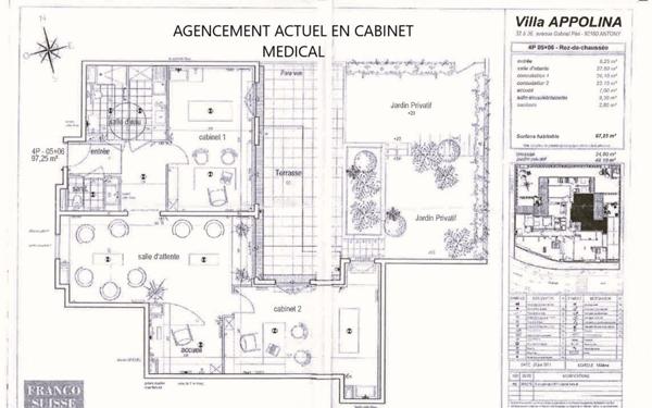 Appartement à vendre    5 pièces • 95,70 m2 Antony