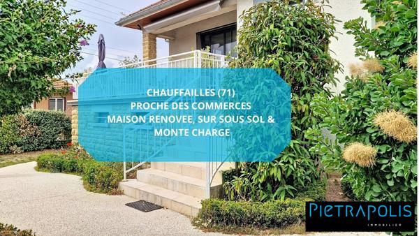 MAISON RÉNOVÉE– MONTE-CHARGE – TERRASSE