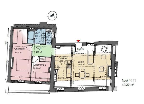 Appartement à vendre 3 pièces 69 m² Clermont-Ferrand