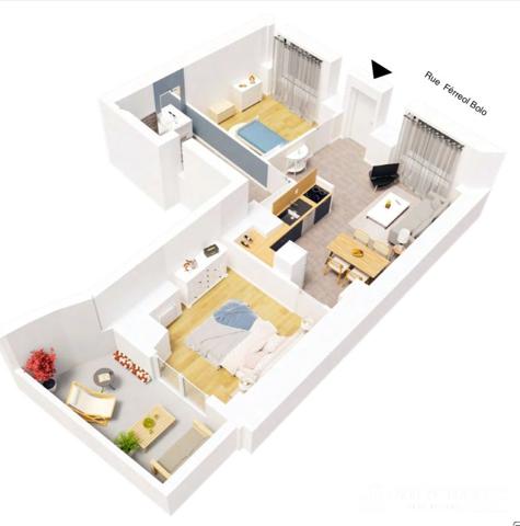 NANTES PLACE SANITA — T3 DE STANDING AVEC TERRASSE PRIVATIVE: LE CACHET RÉINVENTÉ