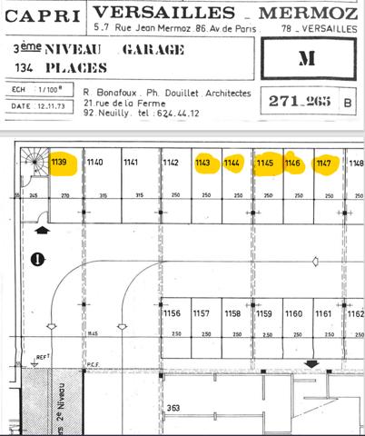 place de parking en sous-sol à Versailles