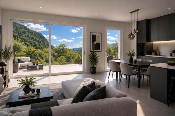 MAISON NEUVE T5 – 119,92 M² – 4 CHAMBRES – JARDIN 371 M² – LA BALME-DE-SILLINGY