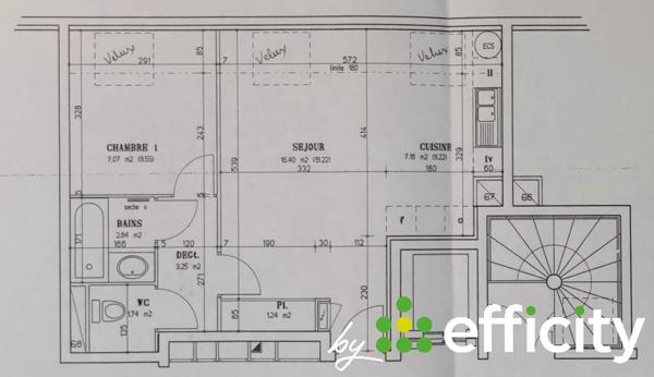 Appartement 2 pièces - 47 m²