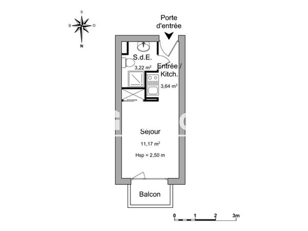 Location Studio 18.03 m² - RESIDENCE COLUMBIA Pau 64000