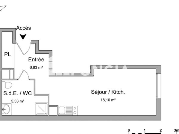 Location Studio 30.46 m² - 4 QUAI KLEBER Strasbourg 67000
