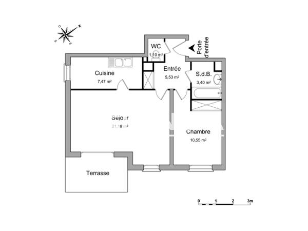 Location Appartement 2 pièces 49.23 m² - 35 RUE DU MARECHAL NEY Jarville La Malgrange 54140
