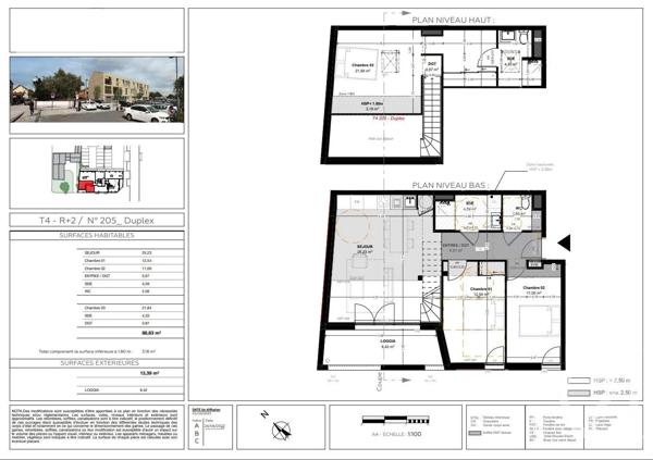 Appartement T4 à vendre  4 pièces - 88,63 m 2   BIGANOS  - 33