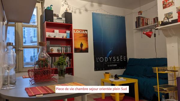 NOUVEAUTE UNIQUE CENTRE BOURG QUARTIER VIEUX RENNES STUDIO 17,16M² Sud