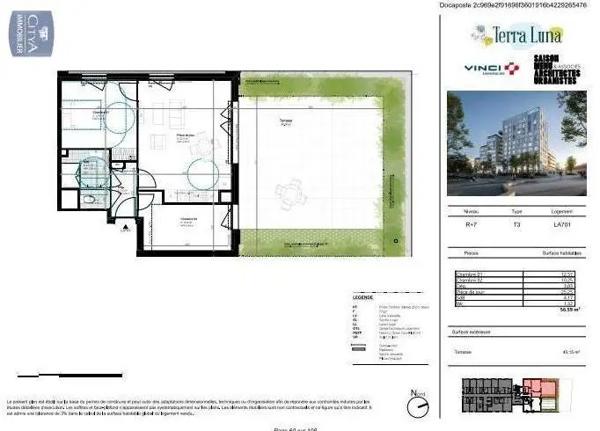 Appartement à louer 3 pièces