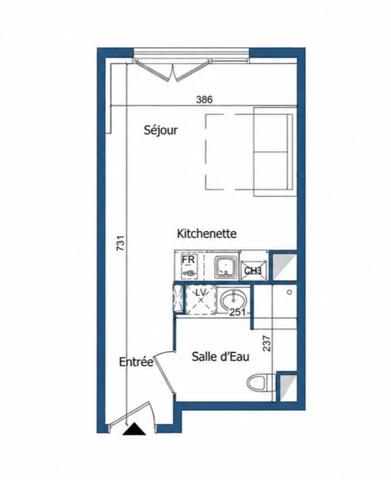 Studio à vendre 26,92 m² La Teste-de-Buch