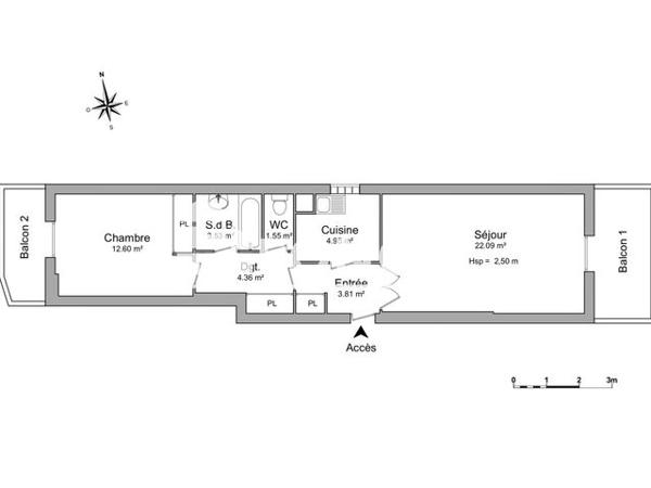 Location Appartement 2 pièces 52.89 m² - 46 RUE ANATOLE FRANCE Aulnay Sous Bois 93600