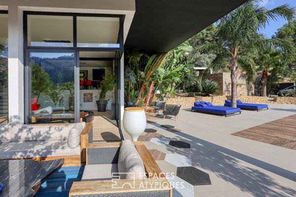 Maison d’architecte atypique vue cinématographique