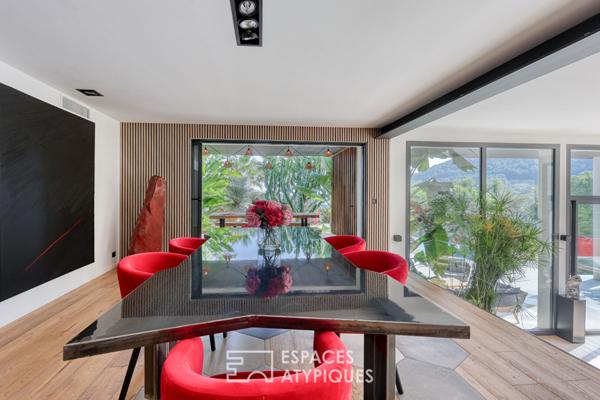 Maison d’architecte atypique vue cinématographique