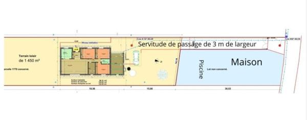 Ensemble immobilier avec maison, terrain constructible
