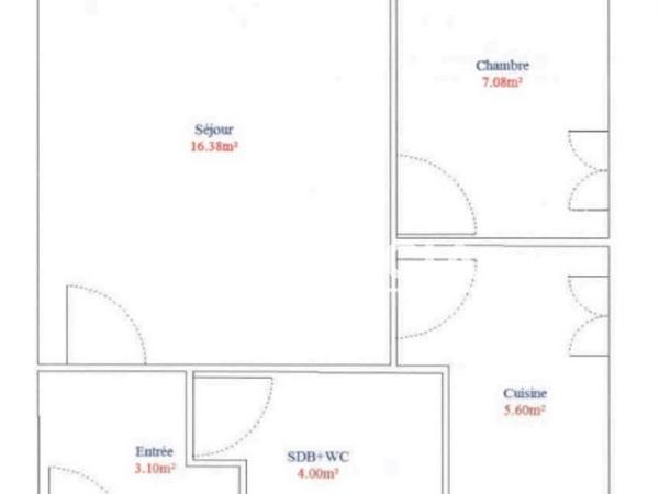 Location Studio 36.16 m² - 33 ALLÉE DE L'ATTIQUE Montpellier 34000