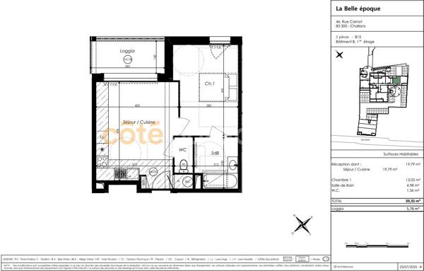 Vente Appartement39,35 m² - 2 Pièces - CHALLANS (85300)