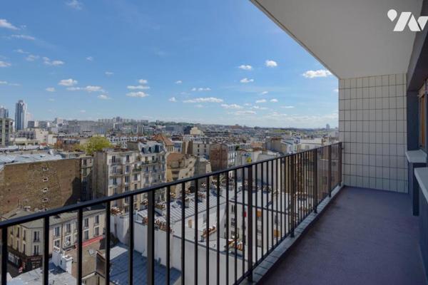 PARIS 18 / CHAPELLE - OLIVE - APPARTEMENT 4 PIÈCES AVEC BALCONS & VUES ÉTAGE ÉLEVÉ + DOUBLE GARAGE