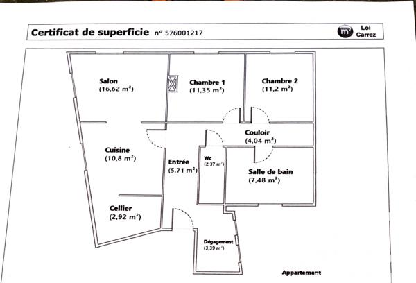 Appartement à vendre 3 pièces 76 m² Forbach