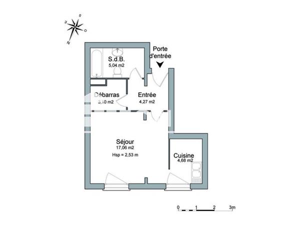 Location Studio 34.15 m² - CITE DES JARDINS Sarrebourg 57400