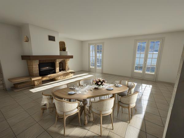 Villa T4 plain-pied avec vue imprenable, centre du village