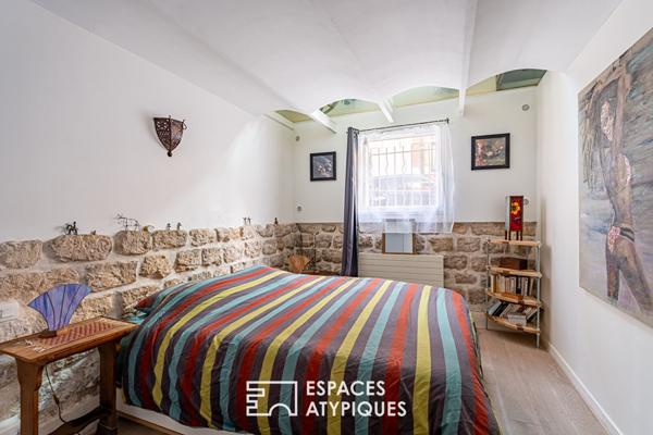 Duplex inversé comme une maison au coeur de Boulogne.