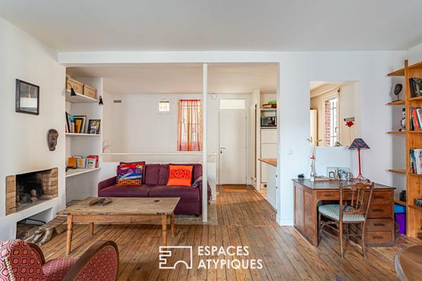 Duplex inversé comme une maison au coeur de Boulogne.