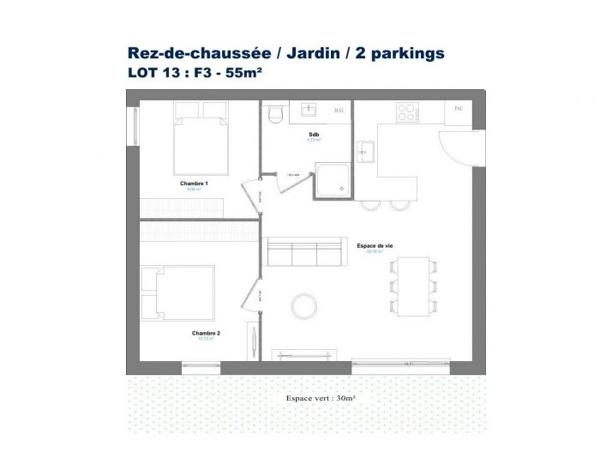 T3 Munchhouse 55 m²