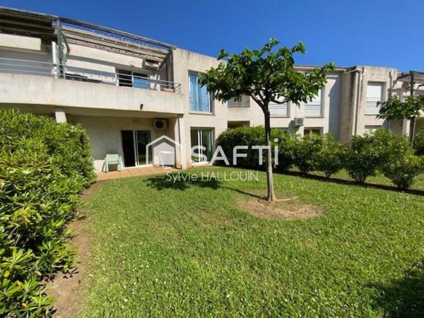 Appartement T2 bord de mer 34m² jardin 80m² parking